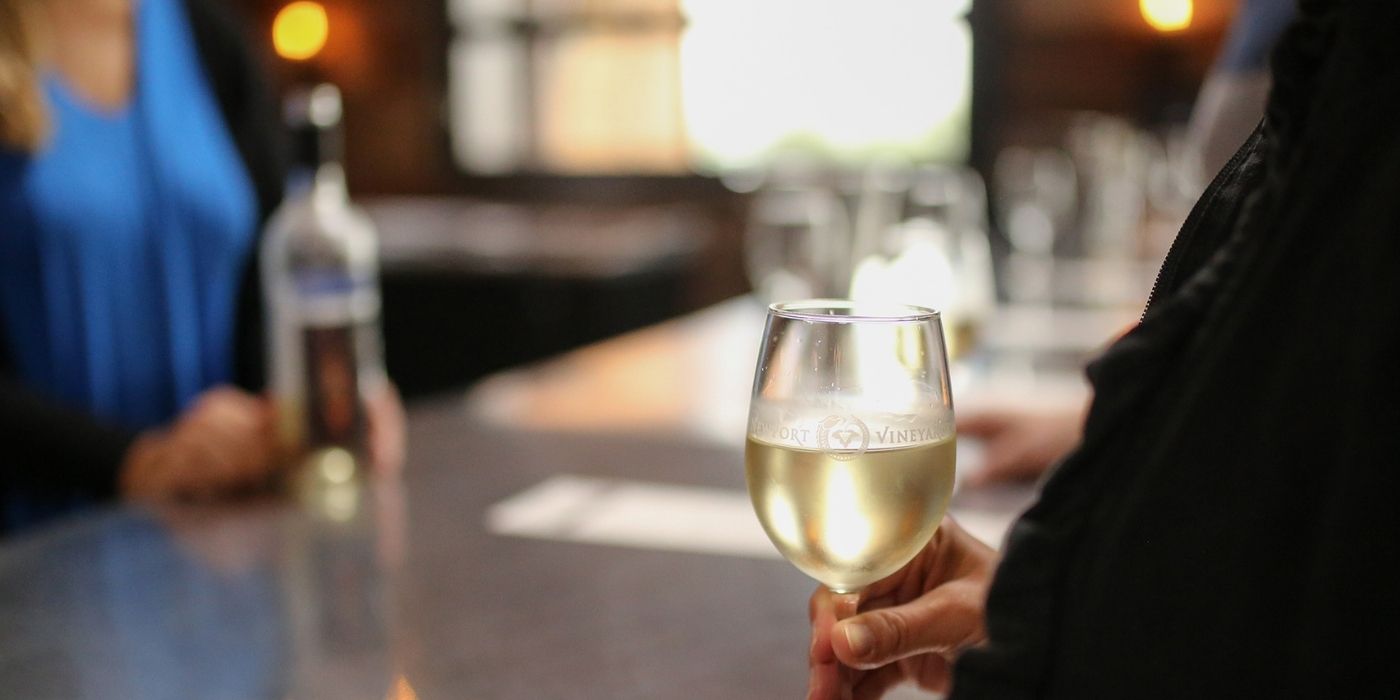 Newport Vineyards Winery and Brewery Standing Wine Tasting Bar