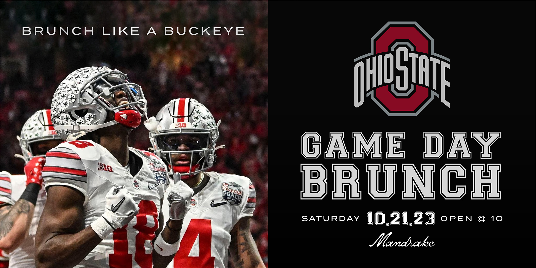 Mandrake Rooftop Game Day Brunch OSU vs Penn State